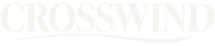 Crosswind Coffee official logo in white